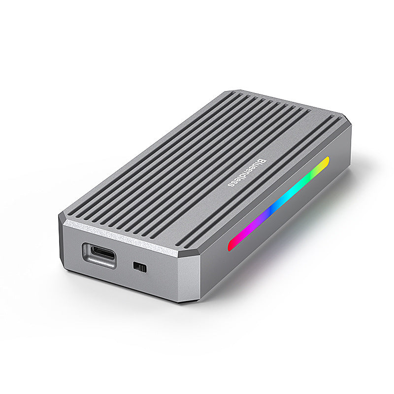 USB4 hard drive box M2 NVME solid-state drive reader 40G Thunderbolt 4 portable hard drive box with RGB light external