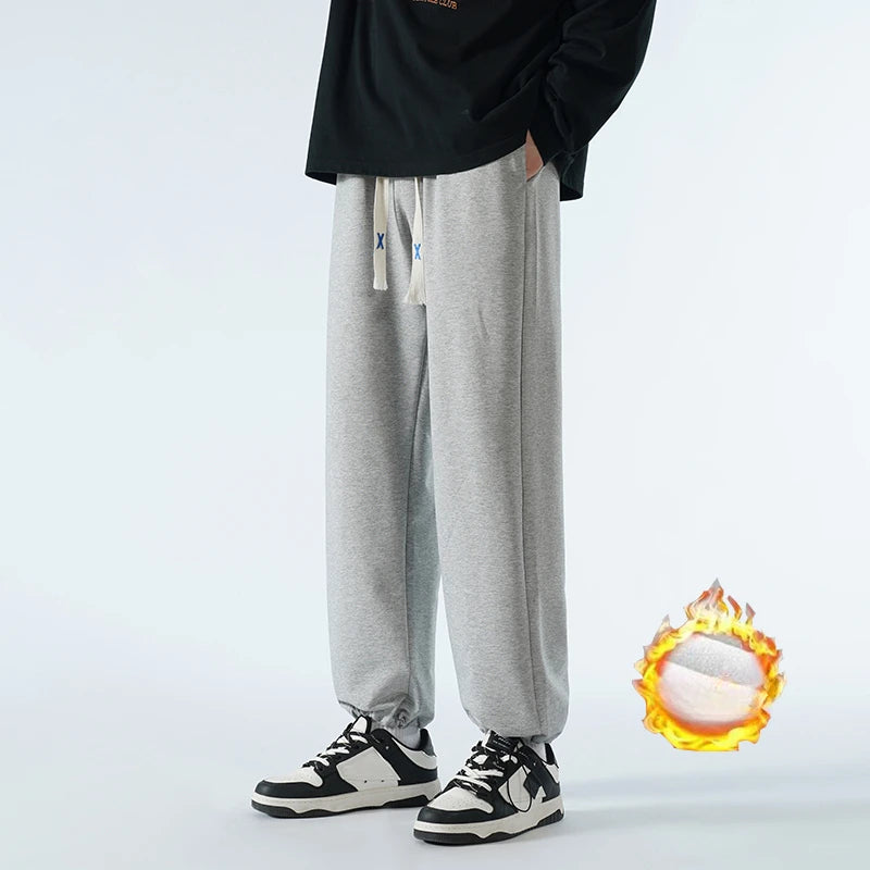 Big Tall Men Sweat Pant Drawstring Extra Long Length Sweatpant Stretch Winter Fleece Sport Jogger Trouser Male 200Cm 190cm 120cm