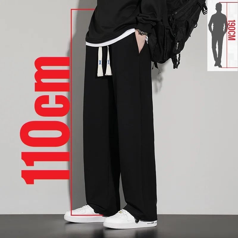 Big Tall Men Sweat Pant Drawstring Extra Long Length Sweatpant Stretch Winter Fleece Sport Jogger Trouser Male 200Cm 190cm 120cm