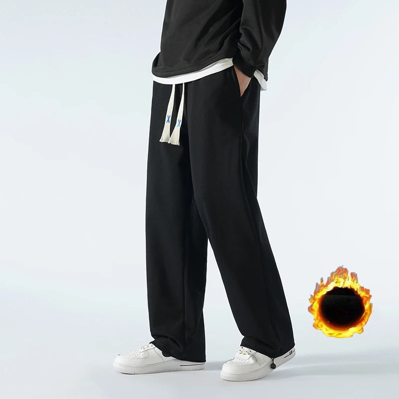 Big Tall Men Sweat Pant Drawstring Extra Long Length Sweatpant Stretch Winter Fleece Sport Jogger Trouser Male 200Cm 190cm 120cm