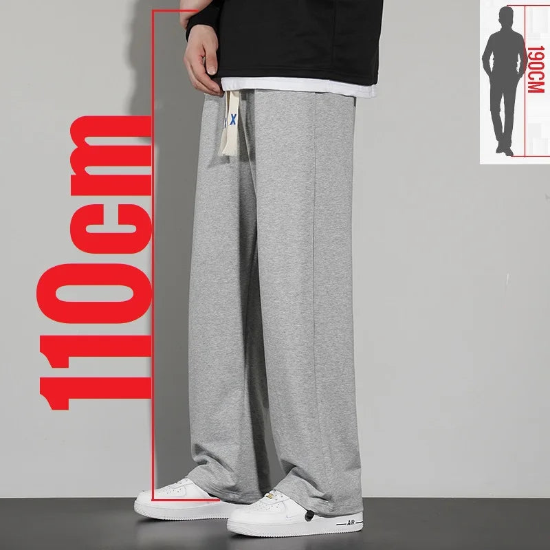 Big Tall Men Sweat Pant Drawstring Extra Long Length Sweatpant Stretch Winter Fleece Sport Jogger Trouser Male 200Cm 190cm 120cm