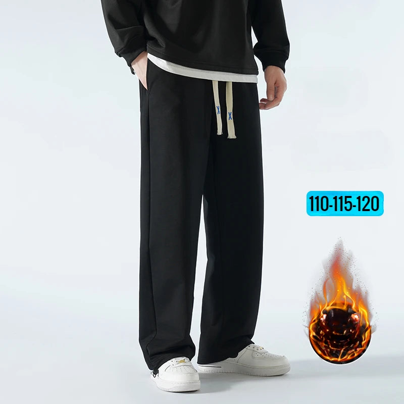 Big Tall Men Sweat Pant Drawstring Extra Long Length Sweatpant Stretch Winter Fleece Sport Jogger Trouser Male 200Cm 190cm 120cm